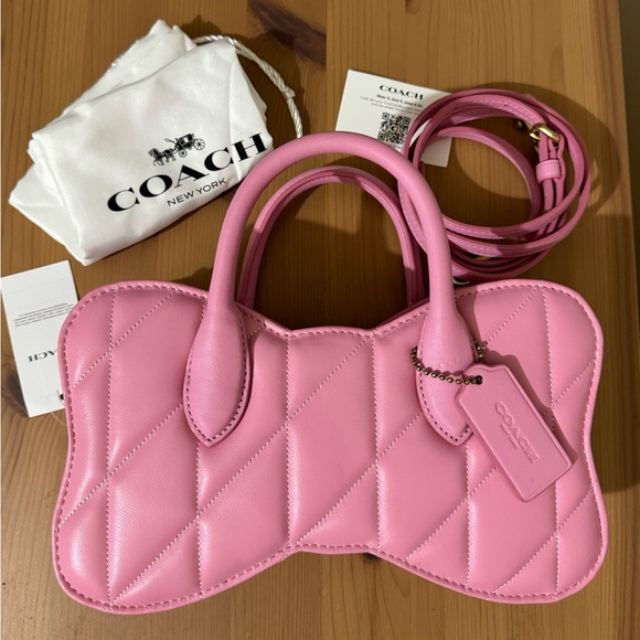 🥰 Coach Bow Bag With Quilting - Picture 1 of 13